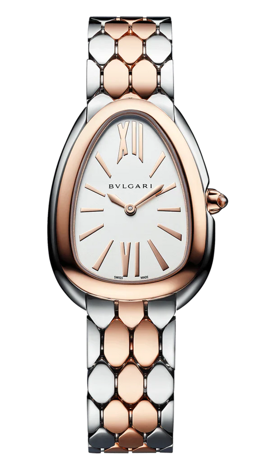 Women Bvlgari Serpenti Seduttori White Dial \