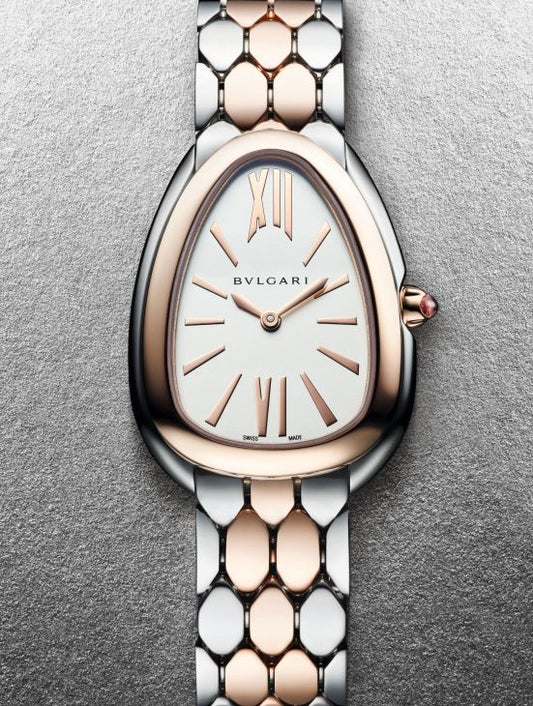 Women Bvlgari Serpenti Seduttori White Dial \